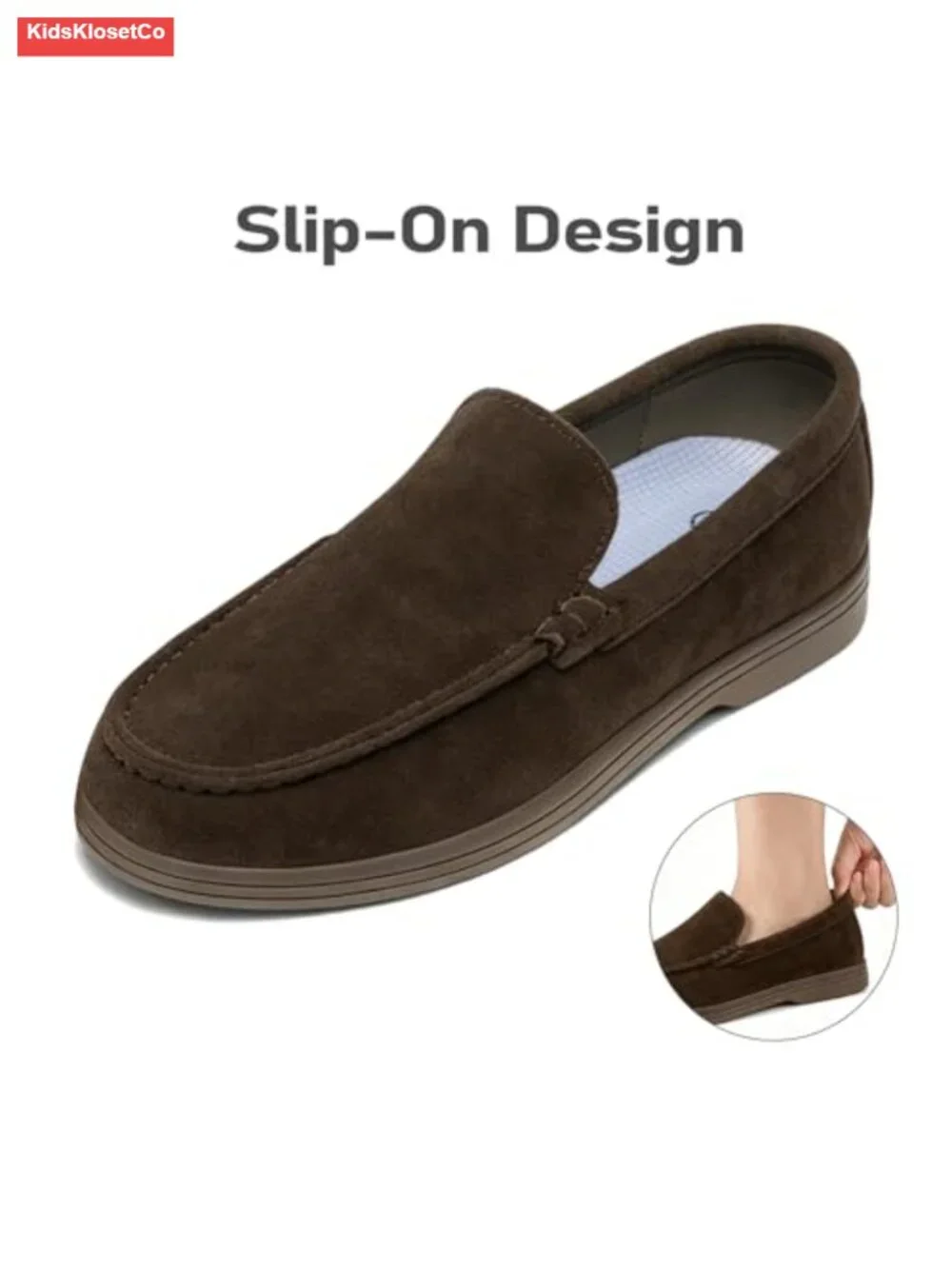 Kids Suede Loafers Slip-On Penny Dress Shoes Boys Casual Mocc